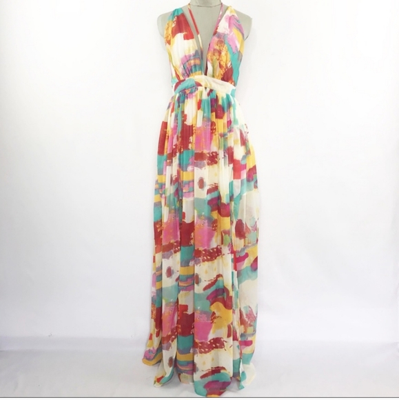 Watercolor Maxi Dress - Picture 2 of 4